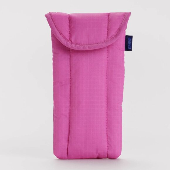 NWT BAGGU Puffy Glasses Sleeve - Extra Pink - Picture 2 of 4